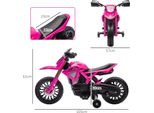 AIYAPLAY 12V Elektro Kinder Motorrad, Kindermotorrad mit Stützrädern, bis 3 km/h