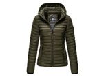Marikoo Damen Steppjacke Samtpfote Mit Abnehmbarer Kapuze & RippbüNdchen