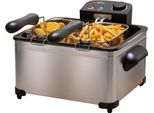 alpina Friteuse 5 Liter - Einstellbare Temperatur - Zwei Frittierkörbe - 2000W - Metall - Schwarz/Silber - 275 x 215 x 305 MM