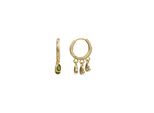 Luxenter Smaragd Zirkonia Ohrringe Aus 18K Gelbgold - Atzul
