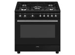 Smeg Concert CX91GMBL Küchenherd Range Cooker (Kochherd) Elektro Gaskochfeld Schwarz A