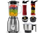 Yoer Titano JB03S 4-in-1-Standmixer, 1200 W, 2,4 l, Mühle, 2 Flaschen