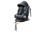 Kindersitz - 360° Drehbarer Autokindersitz - 5-Punkt-Gurt - Für 7–12 Jahre - 9–36 kg - Kunststoff - Grau