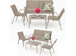 Gartenmöbelset: 2 x Stuhl, Sofa, Tisch, Gartenmöbelset für die Terrasse