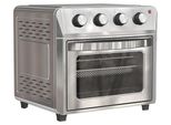 Minibackofen mit Umluft, Heißluftfritteuse, 6 Heizmodi, Timer, Zubehör, 24L, Silber
