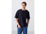 Herren Oversized Rundhalsausschnitt T-Shirt Mit Patch