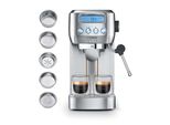 Caso EspressoGourmet Crema - Siebträgermaschine, Espressomaschine, mit Milchaufs