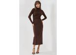 Bodycon Drapiertes Midi-Kleid
