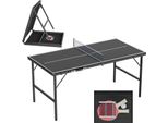 Mini Tischtennisplatte klappbar höhenverstellbar Tischtennisplatte mit Netz Schläger Set & Bällen