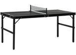 Mini-Klapptisch-Tischtennisplatte, Tischtennisplatte fš¹r den Innenbereich mit Netz, B?llen und Griff, 152 x 76 x 72 cm, schwarz