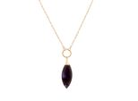Luxenter Halskette, Metalllegierung Ayom Und NatüRlicher Amethyst 18K Vergoldet