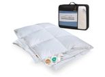 Warme Daunendecke 100% neue Daunen Bettdecke 155x220 Daunenpass 1010g