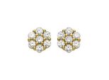 Luxenter-Ohrringe Aus 925Er Sterlingsilber Und Brillant-Zirkonia In 18K Gelbgold - Oris