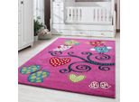 Kinderteppich Tasna, Mit Eulen-Motiv, Violett, 160 X 230 Cm