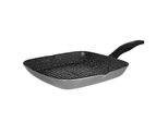 Stoneline Grillpfanne, 28 X 28 Cm, Mit 2 AusgüSsen, Aluguss, Grillpfanne Beschichtet Mit Echten Steinpartikeln, Grau, Grillpfanne Induktion, Backofengeeignet