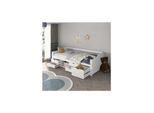 Home Deluxe Kinderbett Cosmos Mit Schubladen - 90 X 200 Cm Weiß