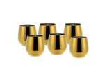 ECHTWERK Weinglas Set, 6-teilig, Edelstahl Weinkelche, 500 ml
