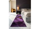Teppich Kurzflor Aspen In Violett, Abstrakt, 80 X 300 Cm