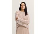 Bugatti Damen Pullover Rundhals Mit Zopfmuster