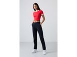 Damen Fleece-Sweatpants Mit Geradem Bein