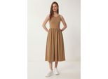 ÄRmelloses Midi-Kleid Mit Rundhalsausschnitt
