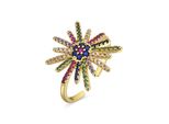 Luxenter Ring Mit Multicolour Zirkonia 18K Gold Finish - Daob