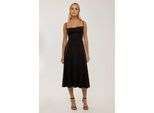 A-Linien äRmelloses Midikleid Mit Wasserfallkragen