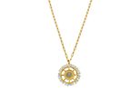 Luxenter Halskette Mit Blauem Kristall 18K Goldfarben - Yakde