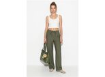 Damen-Hosen Mit Weitem Bein Aus Krepp
