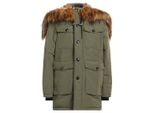 Dieselgrune Winterjacke Mit Kapuze