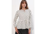 Punktemuster Crepe Bluse Mit Schleifen-Detail