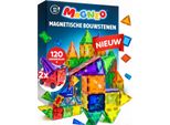 Magnetische Bausteine 120-teilig, 2 Autos, für Kinder ab 3 Jahren, Lernspielzeug