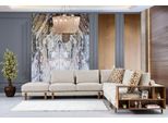 Bequem Beige Ecksofa L-Form Modern Textil Sofa Wohnzimmermöbel Eckgarnitur