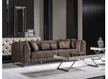 Elegantes braunes Holz-Textil 2-teiliges Wohnzimmermöbel-Set