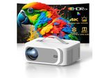 Videoprojektor 4 K 【Integrierte App/Dolby Audio】 1080P Nativer Videoprojektor, W