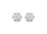 Luxenter 925 Sterling Silber Und Rhodium Plattierte Brillant Zirkonia Ohrringe - Lorush