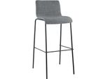 CLP Barhocker Mit Lehne Hover, Barstuhl Stapelbar Mit Stoffbezug, Stapelstuhl Metallgestell Bis 150 Kg Belastbar