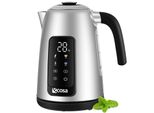 Ecosa Edelstahl Wasserkocher Mit Temperatureinstellung 1,7L 2200W