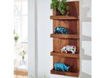 Wandregal FineBuy HäNgeregal Holz Massiv 30X80X10 Cm Regal Schweberegal Groß