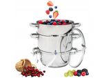 5L Edelstahl Dampfentsafter Entsafter Fruchtentsafter Saftpresse Obstpresse Induktion | Für Obstsaftgewinnung, Küche, Einkochen