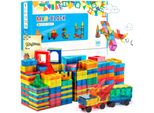 Magnetischer Bausteine-Baukasten 208-teilig, für Kinder ab 3 Jahren, Lernspielzeug, farbig