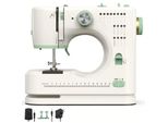 Tragbare Nähmaschine - Mini-Nähmaschine - 220 V - 12 Sticharten - Doppelnadel - LED-Licht - Fußpedal