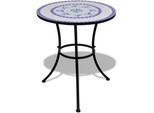 3-TLG. Bistro-Set Keramikfliesen Blau und Weiß,Möbel,Gartenmöbel,Gartenmöbel-Sets,37KG,271771