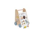 Moni Spiel- und Lauflernwagen 2145 Holz, Laufhilfe, Motorikspielcenter, Formen weiß