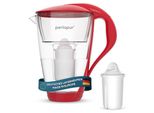 Glas-Wasserfilter rot 2 l mit 1 Filterpatrone