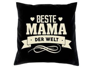 Soreso® Dekokissen Kissen Beste Mama der Welt & Urkunde