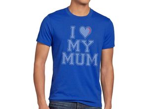 style3 Print-Shirt Herren T-Shirt I love my Mum mama oma mutter muttertag geburtstag liebe new york