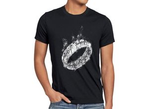 style3 Print-Shirt Herren T-Shirt Eine Ring Der Lord Neuseeland ringe Triologie Herr Auenland frodo