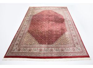 Wollteppich Bidjar Teppich handgeknüpft rot, morgenland, rechteckig, Höhe: 10 mm, rot