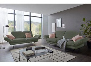 Places of Style 2,5-Sitzer Saletto, modernes Design mit Armlehnfunktion, wahlweise mit Rückenverstellung, grün